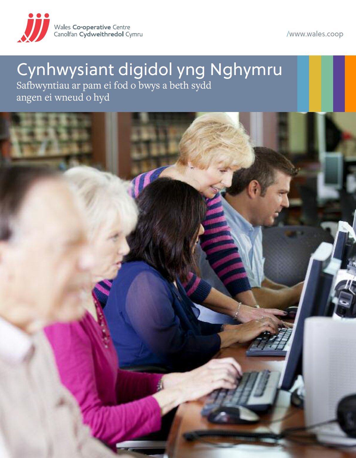 tudalen flaen Cynhwysiad digidol yng Nghymru (Canolfan Cydweithredol Cymru, 2016)