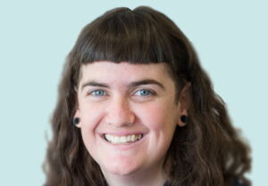 A portrait of Danielle Roberts, Digital Inclusion Advisor at Digital Communities Wales