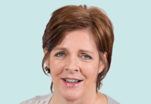 A portrait of Helen Evans, Digital Inclusion Administrator at Digital Communities Wales