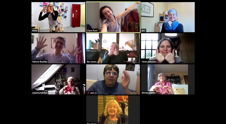 PAVO digital befriending volunteers on Zoom