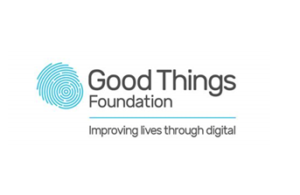 The logo of Good Things Foundation. It reads 'Good Things Foundation, Improving lives through digital'.