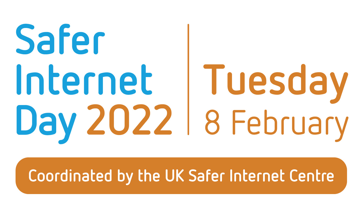 A promotional banner for Safer Internet Day 2022. The text reads 'Safer Internet Day 2022, Tuesday 8 February, Coordinated by the UK Safer Internet Centre'.