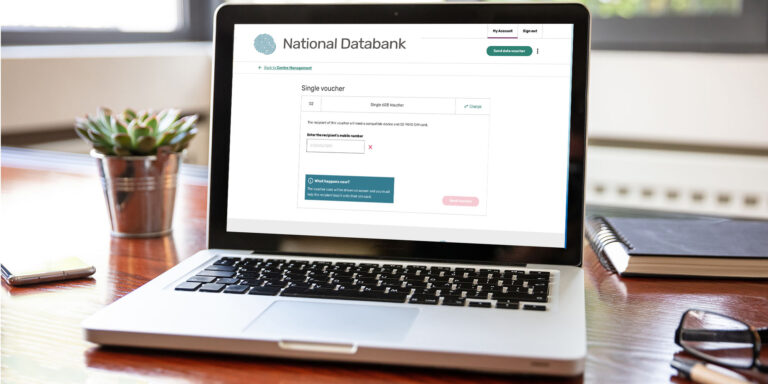 An image of an open webpage displaying a National Databank webpage.